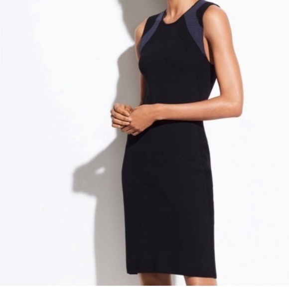 Vince Black Multi Stitch Wool Blend Sweater Dress Size Small S NWT - Picture 1 of 4